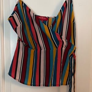 GUESS Women's Multicolor Striped Top